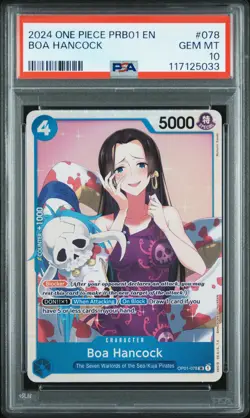 2024 ONE PIECE PRB01-PREM BOOSTER -ONE PIECE CARD THE BEST- BOA HANCOCK PSA 10 - Image 1