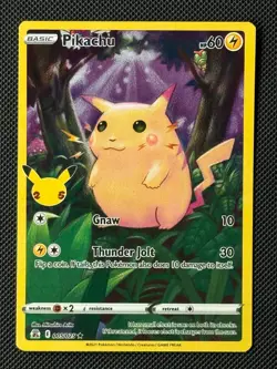 Pikachu 005/025 Full Art Celebrations Pokemon Card Classic Collection Holo NM - Image 1