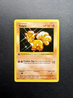 Pokemon Cards: Base Set 1st Edition Common: Vulpix 68/102 - Image 1