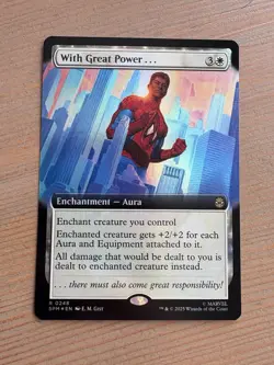 With Great Power. - 248 - MTG: Marvel’s Spider-Man - Extended Art - Rare - FOIL - Image 1