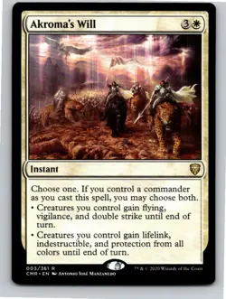 Magic the Gathering Akroma's Will Commander Legends MTG Free Shipping! - Image 1