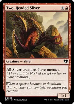 1x Two-Headed Sliver NM Eng MTG - Commander Masters - Image 1