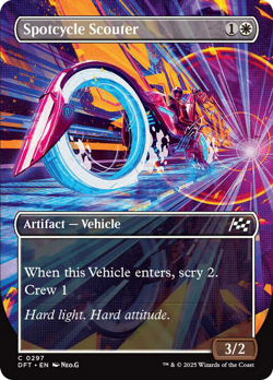 Spotcycle Scouter (Borderless) [Aetherdrift] Magic MTG - Image 1