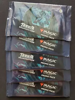 5x Tarkir Dragonstorm Promo Booster Packs - English - SEALED - Magic MTG - Image 1
