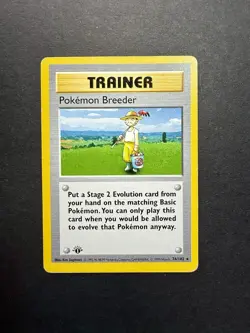 Pokemon Cards: Base Set 1st Edition Rare: Pokemon Breeder 76/102 - Image 1