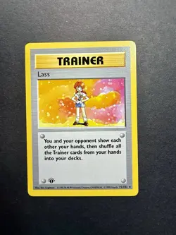 Pokemon Cards: Base Set 1st Edition Rare: Lass 75/102 - Image 1