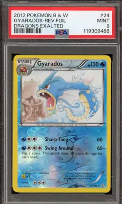 Pokemon Gyarados Dragons Exalted Reverse Holo Rare #24 PSA 9 Mint - Image 1