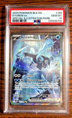 Kyurem EX SIR #165 - PSA GEM MT 10 - 2025 SV Black Bolt - Pokemon TCG - Image 1
