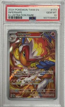 Infernape 173/167 Sv06: Twilight Masquerade Holo PSA 10 Pokemon - Image 1