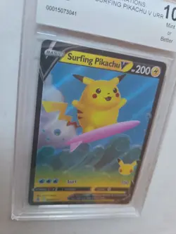 2021 Pokemon Celebrations - Surfing Pikachu V #008 - BCCG 10 - Image 2