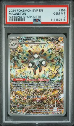 2024 POKEMON SVP EN-SV BLACK STAR PROMO #159 MAGNETON PSA 10 - Image 1