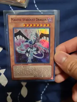 Yugioh! MALEFIC STARDUST DRAGON CT08-EN014 SUPER RARE LIMITED EDITION NM - Image 1