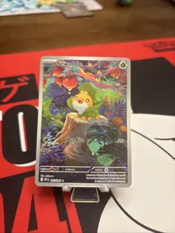 Pokemon TCG Sewaddle Card 87/86 SV White Flare Holo English Edition Near Mint - Image 1