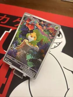 Pokemon TCG Sewaddle Card 87/86 SV White Flare Holo English Edition Near Mint - Image 3