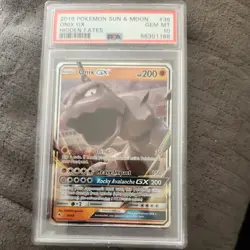 PSA 10 GEM MINT ONIX GX Hidden Fates Sun & Moon 2019 36/68 Pokemon Card #36 - Image 1