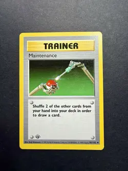 Pokemon Cards: Base Set 1st Edition Uncommon: Maintenance 83/102 - Image 1
