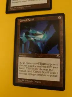 Cursed Scroll x2 ARtifact rare Tempest. Old Vintage. Magic the Gathering 2 Card - Image 3