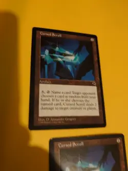 Cursed Scroll x2 ARtifact rare Tempest. Old Vintage. Magic the Gathering 2 Card - Image 4
