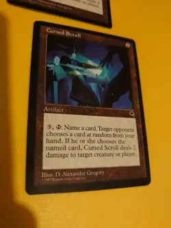 Cursed Scroll x2 ARtifact rare Tempest. Old Vintage. Magic the Gathering 2 Card - Image 5