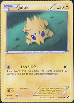 Joltik 45/114 Black & White Regular - Pokemon Card - Image 1