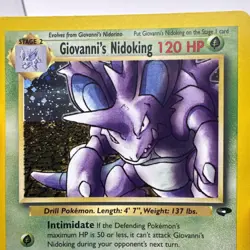 Pokemon TCG Giovanni's Nidoking Gym Challenge Holo Card 7/132 LP - Image 3