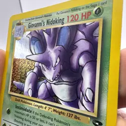 Pokemon TCG Giovanni's Nidoking Gym Challenge Holo Card 7/132 LP - Image 4
