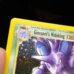 Pokemon TCG Giovanni's Nidoking Gym Challenge Holo Card 7/132 LP - Image 5