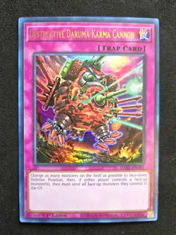 DESTRUCTIVE DARUMA KARMA CANNON DABL-EN084 Yugioh Trap Card 1st Ed NM - Image 1