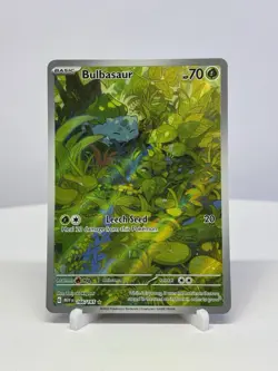 Pokemon TCG Bulbasaur Scarlet Violet-151 Illustration Rare Card 166/165 NM - Image 1