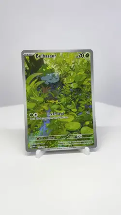 Pokemon TCG Bulbasaur Scarlet Violet-151 Illustration Rare Card 166/165 NM - Image 2