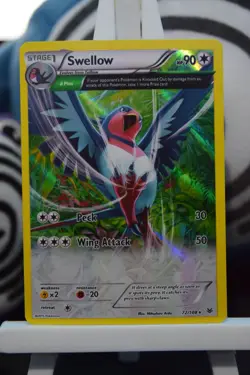 Swellow 72/108 XY Roaring Skies Reverse Holo Rare NM/M 2015 Pokemon Card TCG - Image 1