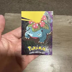 Venusaur E3 Embossed Holo Black Logo Topps Mewtwo Strikes Back Pokemon Card - Image 1