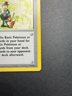 Pokemon Cards: Base Set 1st Edition Rare: Pokemon Trader 77/102 - Image 4