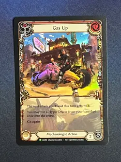 FAB LGS202 Gas Up Red FOIL Promo Mechanologist Action Flesh & Blood TCG - Image 1