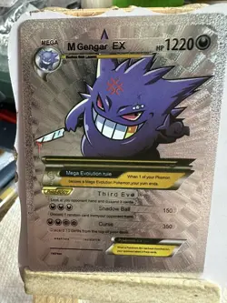 M Gengar EX HP 1220 Mega Evolution Silver Foil FAN ART Display Card Mint/NM - Image 1