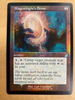 MTG 1x FOIL RETRO Magewright's Stone # 462 Ravnica Remastered Magic the x1 NM - Image 1