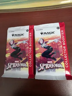 MTG Spider-Man Sealed Collector Booster Two (2) Single Packs - Image 1