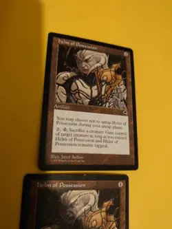 Helm of Posssession x2 Artifact Tempest. Old Vintage. Mtg Card 1 Damaged - Image 2