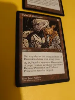Helm of Posssession x2 Artifact Tempest. Old Vintage. Mtg Card 1 Damaged - Image 3