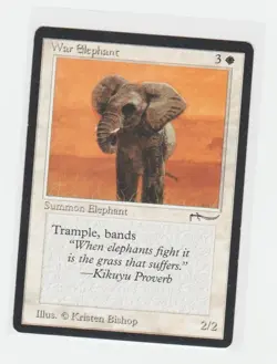 Magic the Gathering ~ MTG ~ 1x War Elephant ~ LP ~ Arabian Nights ~ LIGHT - Image 1
