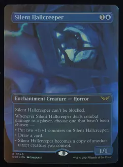MTG Duskmourn Silent Hallcreeper Bordlerless #345 Rare FOIL - Image 1