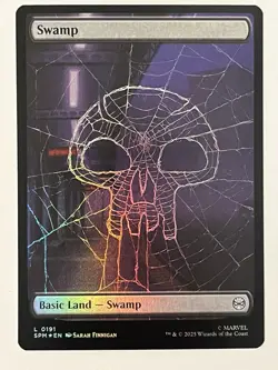 Full Art Basic Land Swamp (0191) Marvel's Spider-Man Foil MTG NM - Image 1