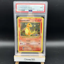 Charmander - (Toys R Us Promo) 009/108 Holo 2016 Pokemon PSA 9 Mint - Image 1