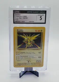 Pokemon Zapdos #16/102 Holo Rare 1999 Base Set CGC 5 - Image 1