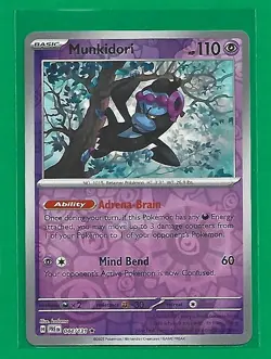 Pokemon TCG SV-Prismatic Evolutions Munkidori #44/131 Rare Reverse Holo - Image 1