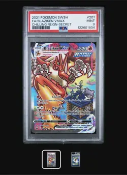 Pokemon Blaziken VMax Alternate Full Art Secret SWSH Chilling Reign PSA 9 MINT - Image 1