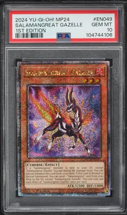 2024 Yu-Gi-Oh! MP24 1st Edition Salamangreat Gazelle #MP24-EN049 PSA 10 GEM MINT - Image 1