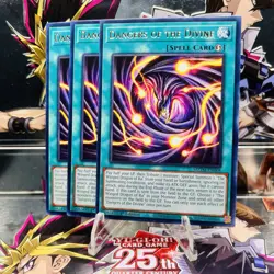 3x Yugioh Playset Dangers of the Divine MZTM-EN008 Rare 1st Ed Near Mint - Image 1