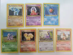 Pokemon TCG French 1st Edition Base Set Lot Of 7 Cards Mint to NM!! - Image 1
