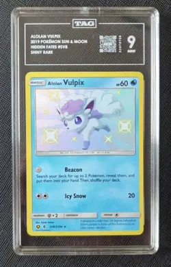 Alolan Vulpix TAG 9 MINT | Hidden Fates Shiny Vault SV8/SV94 Pokemon Card 2019 - Image 1
